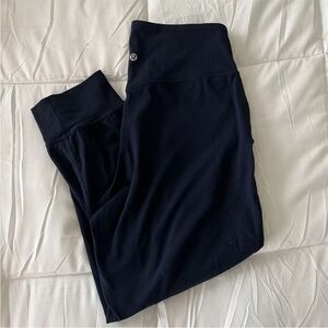 Lululemon Womens Align Hi Rise Joggers Size 6 Dark Blue 23” Preppy Rare Logo